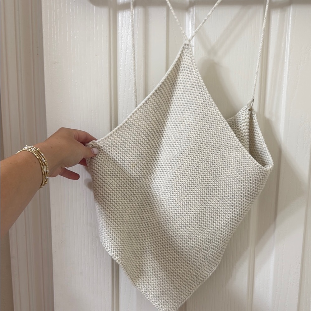 White Knit Tank Top